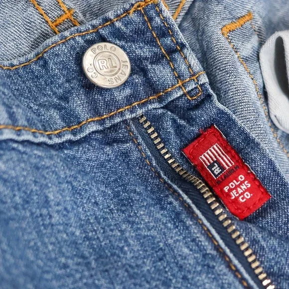Vintage Polo Jeans Co Ralph Lauren Saturday Jean Womens 8x29 Blue Straight Leg - Picture 11 of 12